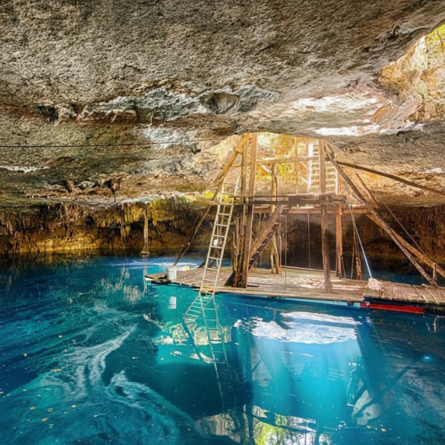 Locales ahorran en Cenote Kin Ha (Solo con INE) — Cenote Kin Ha